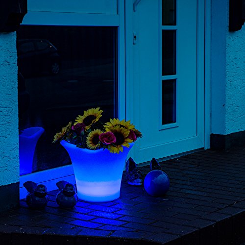 SL247 Mehrfarbiger LED Blumentopf Rund, 30cm - 6