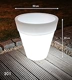 Outdoorleuchte Shining Pot konisch 48 cm (weiß) - 5