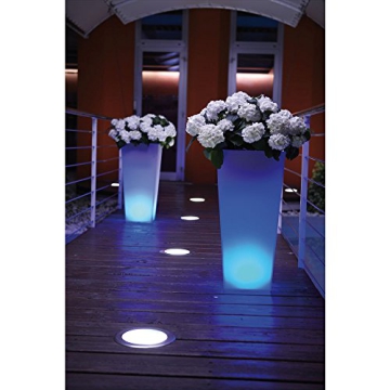 hydroflora 63005510 Nicoli LED-Leuchttopf Eros Light, 30 x 30 x 60 cm, mehrfarbig mit 13 Farben und 4 Programmen zur Farbtherapie - 8