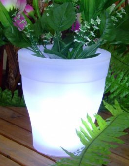 Solar Blumentopf mit LED Beleuchtung